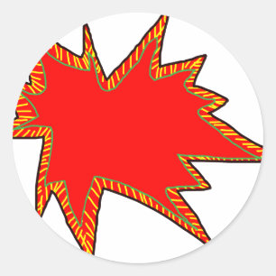 Wow Pop Pow Comic Art Super Heroes Word Bubble Classic Round Sticker