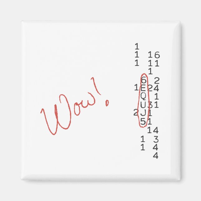 Wow Signal SETI Message Magnet (Front)