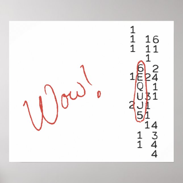 Wow Signal SETI Message Poster (Front)