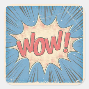 Wow! Square Sticker