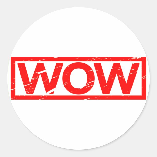 Wow Stamp Classic Round Sticker (Front)