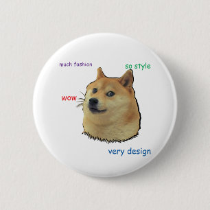 Wow.  Such 6 Cm Round Badge