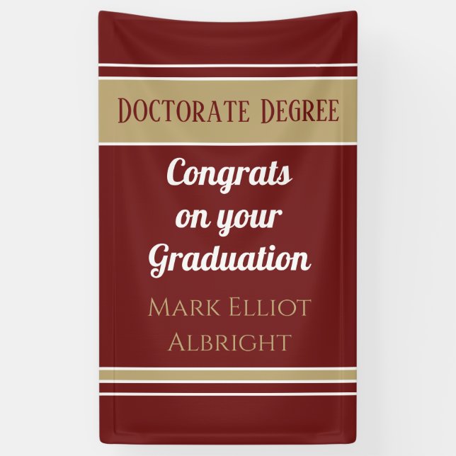 Wow! Vertical Doctorate Degree custom Banner (Vertical)