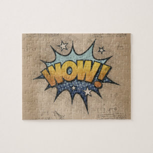 WOW! Vintage Comic Book Steampunk Pop Art Jigsaw Puzzle