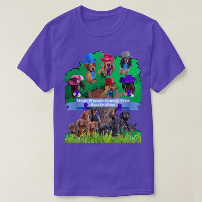 Wow Weenie Family Tree Purple Tee For Men/Women (Design Front)