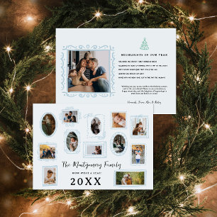 Wow What a Year Family Photo Gallery Wall Holiday Card