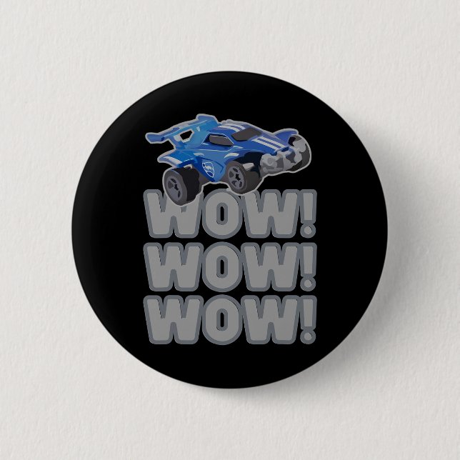 Wow! Wow! Wow! Rocket Soccer Game  6 Cm Round Badge (Front)