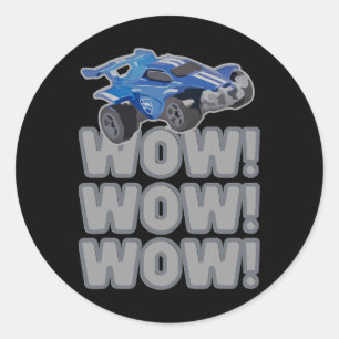 Wow! Wow! Wow! Rocket Soccer Game  Classic Round Sticker