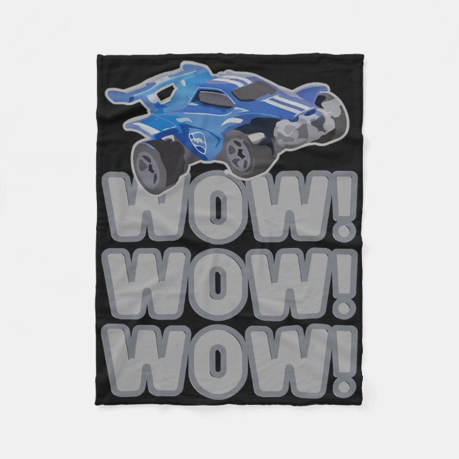 Wow! Wow! Wow! Rocket Soccer Game  Fleece Blanket (Front)