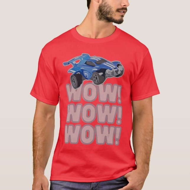 Wow Wow Wow Rocket Soccer Game gift T-Shirt (Front)