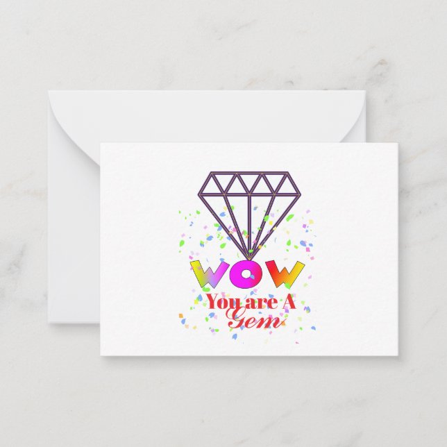 WOW! You are A Gem Card (Front)
