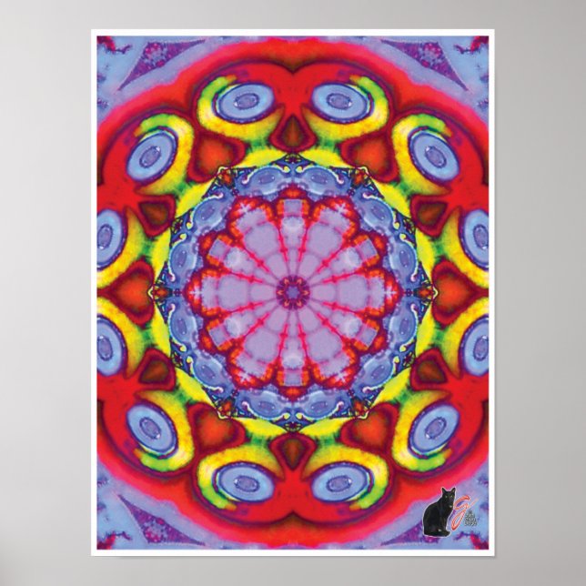 Wowzer Kinetic Collage Kaleidoscope Poster (Front)