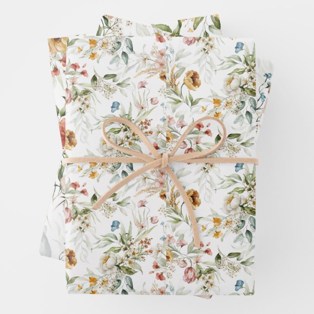WP | 1600s Dutch Still Life Floral Art, 19x29 (3) Wrapping Paper Sheet (In situ)