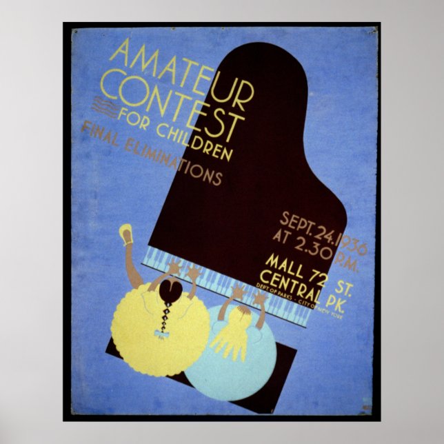 WPA Amateur Music Contest for Children 1936 Poster (Front)