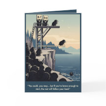 WPA art funny motivational slogan card