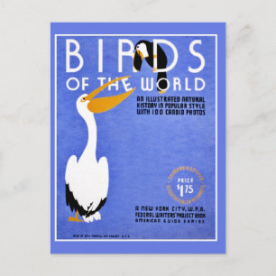 WPA Birds of the World advertising Postcard