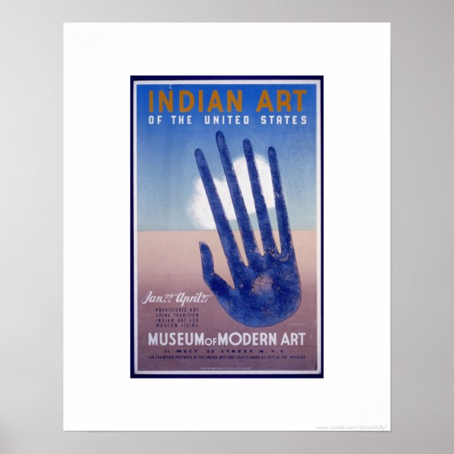 WPA Poster: Indian Art of the U.S. at MOMA NYC Poster (Front)