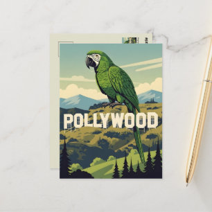 WPA Style Hollywood Parody Postcard