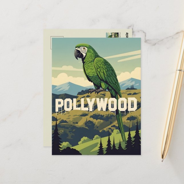 WPA Style Hollywood Parody Postcard (Front/Back In Situ)