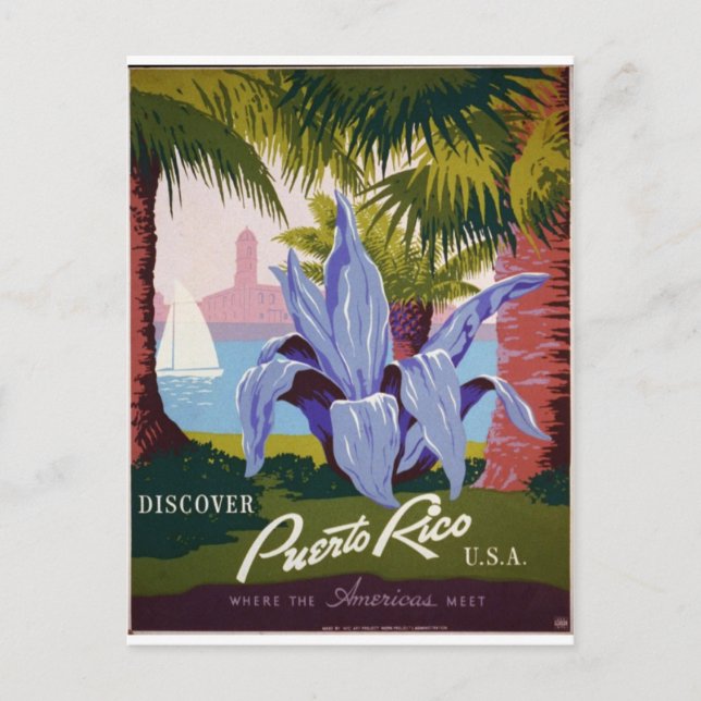 WPA - Visit Puerto Rico Postcard (Front)