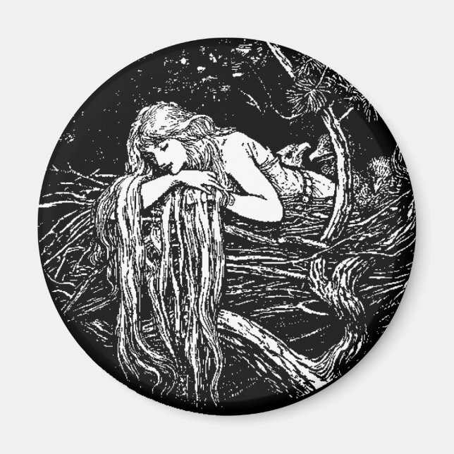 WQ MAGNET : Long Haired Maiden (Front)