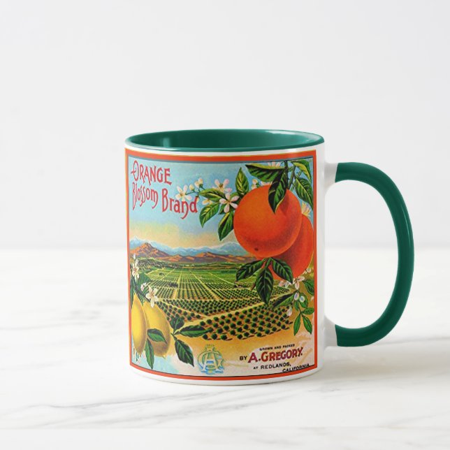 WQ MUG CUP : Orange Blossom Crate Label (Right)