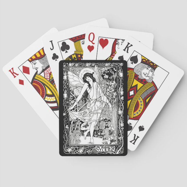 WQ PLAYING CARDS: Art Nouveau Fairy Playing Cards (Back)