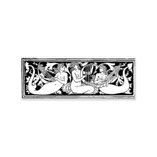 WQ RUBBER STAMP :  Mermaids Walter Crane
