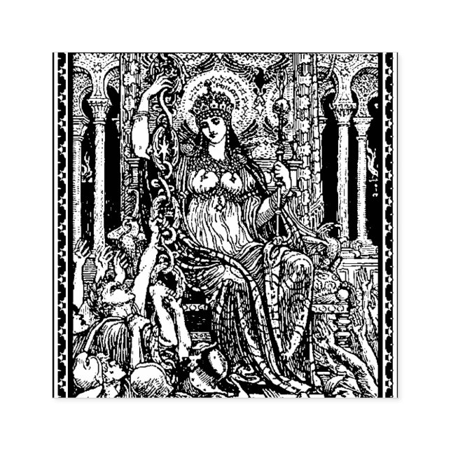WQ RUBBER STAMP: Walter Crane Philotime Stamp (Imprint)