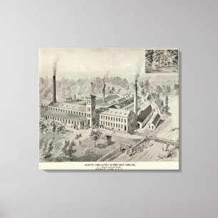 WR Brixey, manufacturer Canvas Print