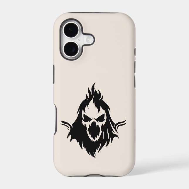 Wraith Face Minimalist Art iPhone Case (Back)