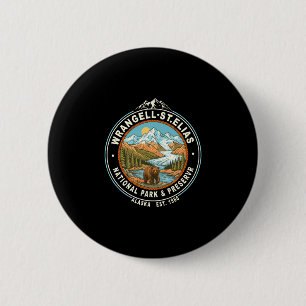 Wrangell-st elias national park alaska outdoor 6 cm round badge