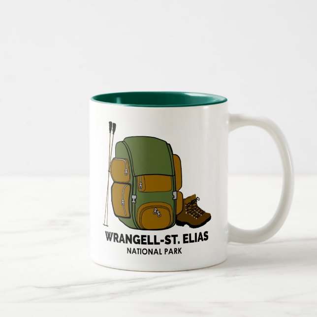 Wrangell-St. Elias National Park Backpack Two-Tone Coffee Mug (Right)