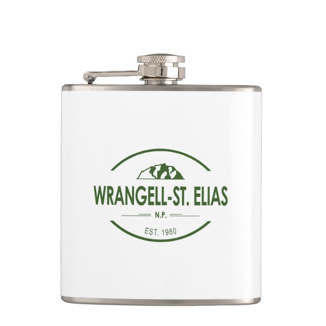 Wrangell–St. Elias National Park Hip Flask (Front)