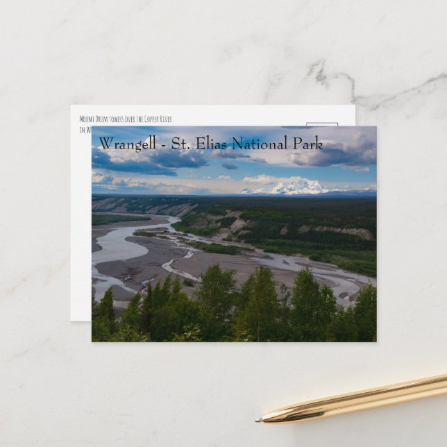Wrangell - St Elias National Park Holiday Postcard (Front/Back In Situ)