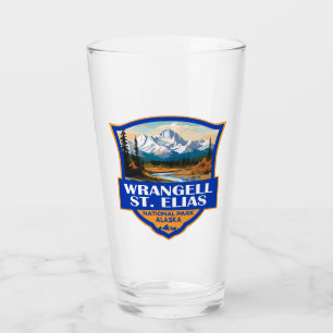 Wrangell St. Elias National Park Illustration Art Glass