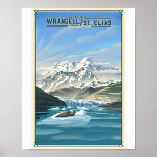 Wrangell St. Elias National Park Litho Artwork Poster