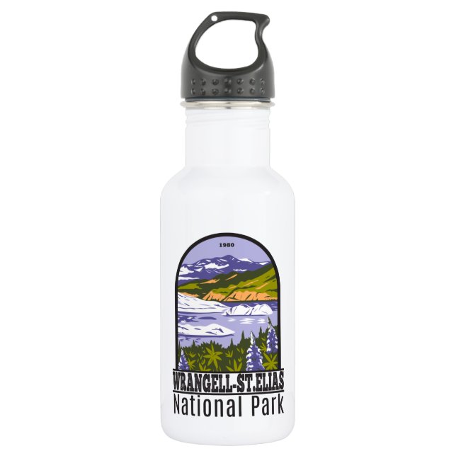 Wrangell St Elias National Park Nizina Lake Alaska 532 Ml Water Bottle (Front)