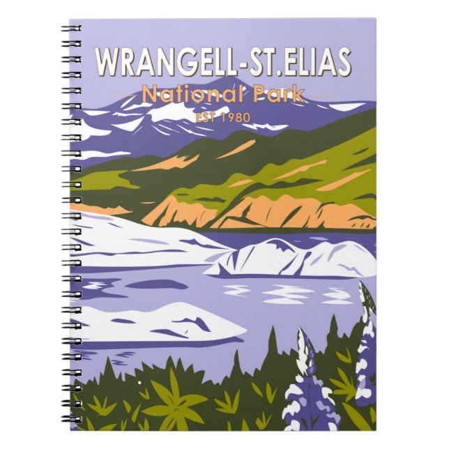 Wrangell St Elias National Park Nizina Lake Alaska Notebook (Front)