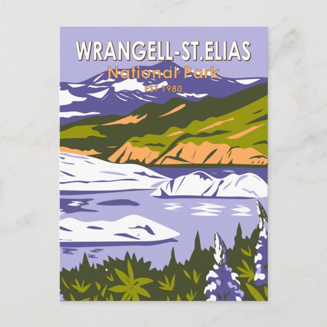 Wrangell St Elias National Park Nizina Lake Alaska Postcard (Front)