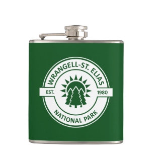 Wrangell–St. Elias National Park Sun Trees Hip Flask