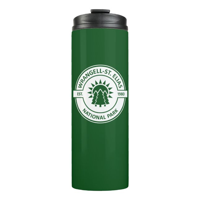 Wrangell–St. Elias National Park Sun Trees Thermal Tumbler (Front)