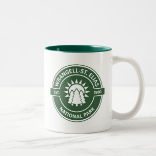 Wrangell–St. Elias National Park Sun Trees Two-Tone Coffee Mug