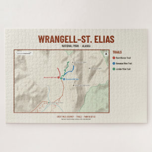 Wrangell–St. Elias National Park Trail Map Puzzle