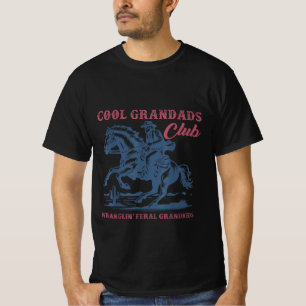 Wranglin My Feral Grandchildren Cowboy Racccoon  T-Shirt