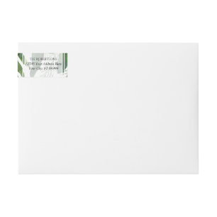 Wrap Around Fern Forest Foliage Emerald Wedding Label