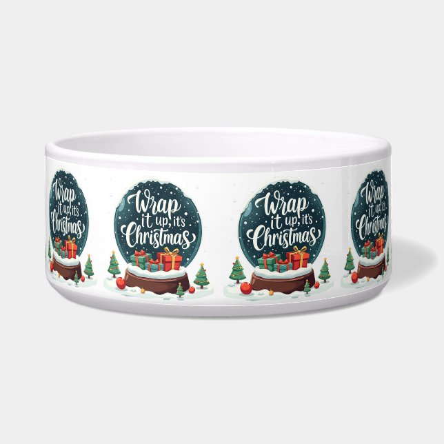 Wrap It Up It’s Christmas Snow Globe Design (Front)