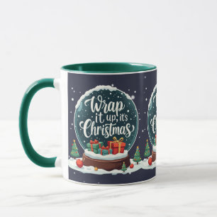 Wrap It Up It’s Christmas Snow Globe Design Mug
