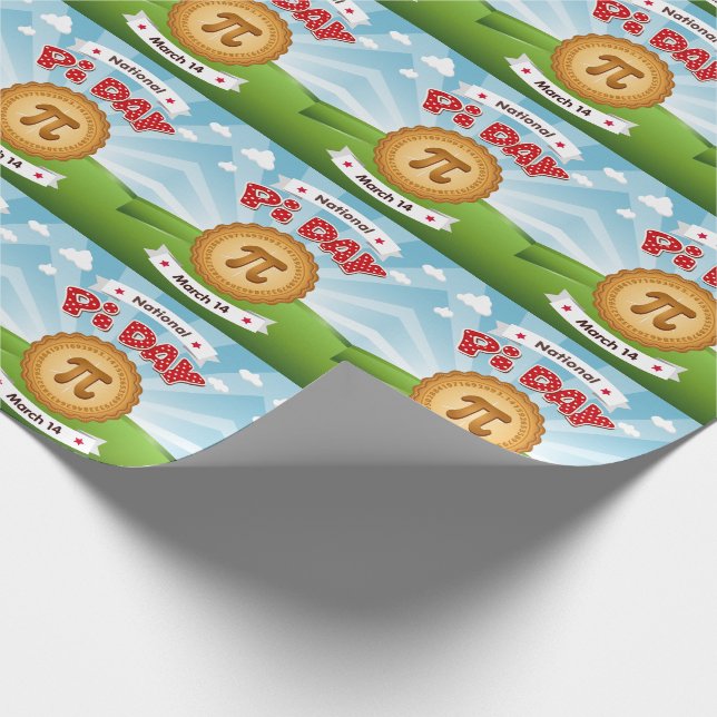 Wrap it up with Pi Day Wrapping Paper (Corner)