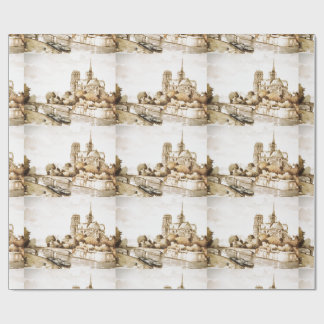 Wrap paper with 'Notre Dame Cathedral' image